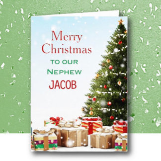 Cartão de Natal Personalizado para Sobrinho