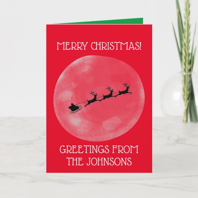 Cartão de Natal Personalizado, Saudações Familiare (Frente)