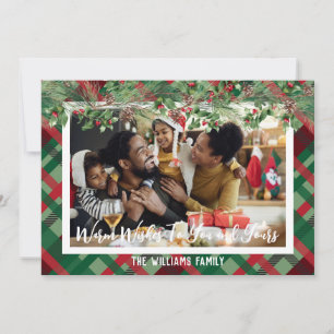 Cartão de Natal Personalizado Xadrez Foto Férias