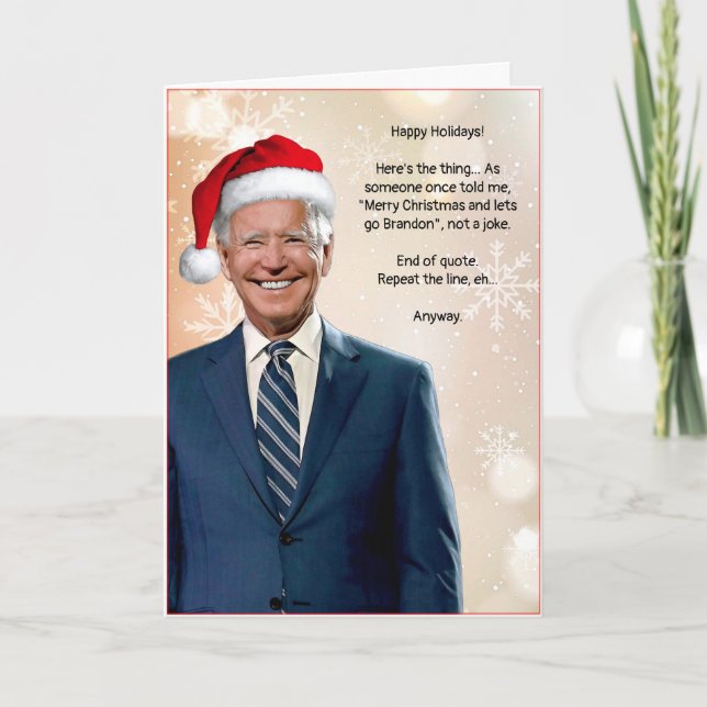 Cartão de Natal Personalizável Joe Biden (Frente)