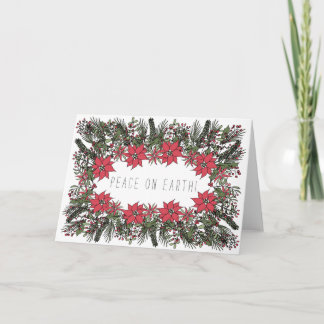 Cartão de Natal Personalizável para Paz na Terra