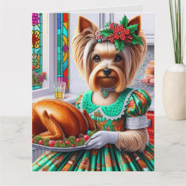 Cartão de Natal Personalizável, Silky Terrier