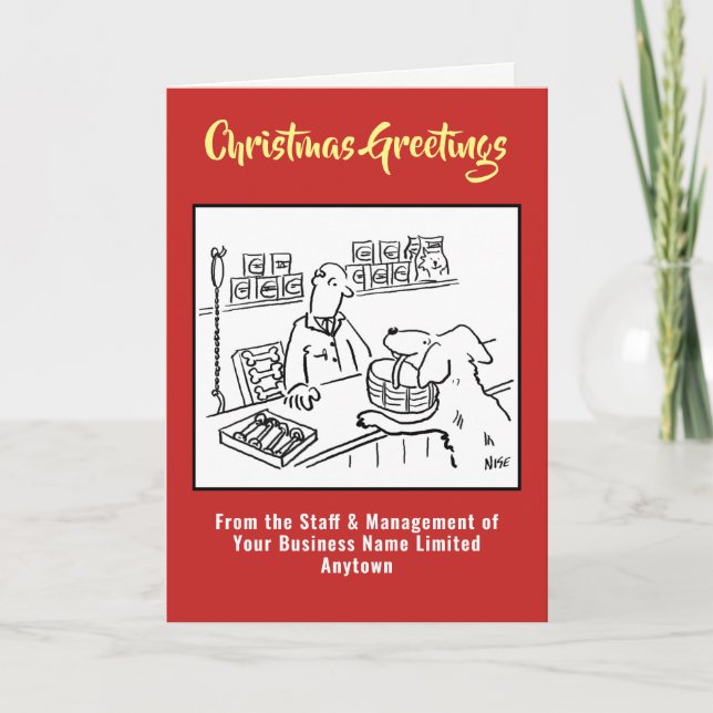 Cartão de Natal Pet Compre ou Pet Store (Frente)