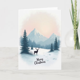 Cartão de Natal Picos da Montanha