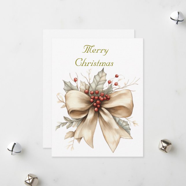 Cartão de Natal plano (Frente/Verso In Situ)