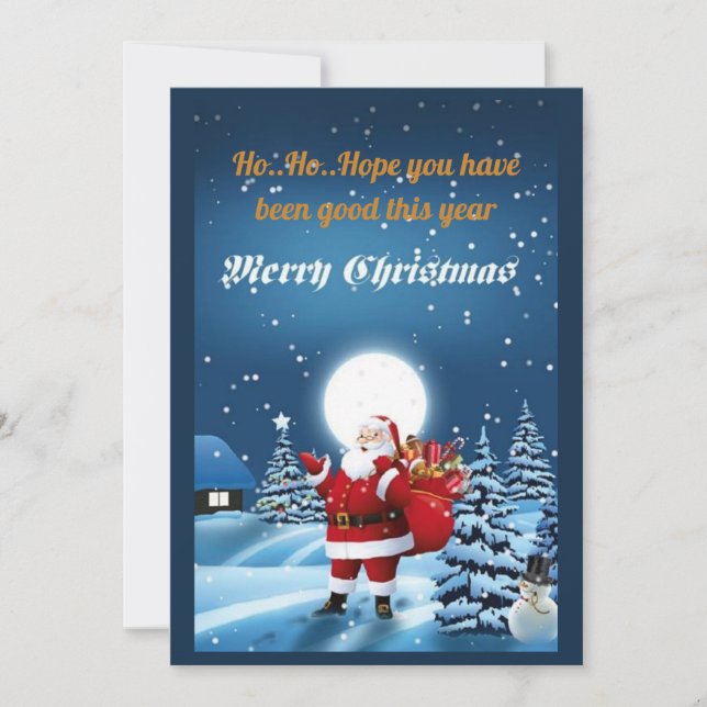 Cartão de Natal plano (Frente)