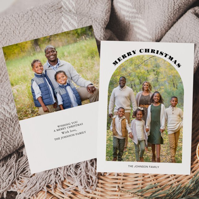 Cartão de Natal Plano com Arco de Natal (Criador carregado)