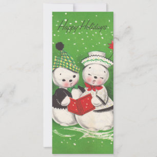 Cartão de Natal Plano Snowman Casal