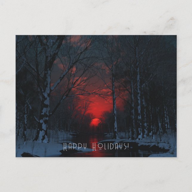 Cartão de Natal plano Solstice (Frente)