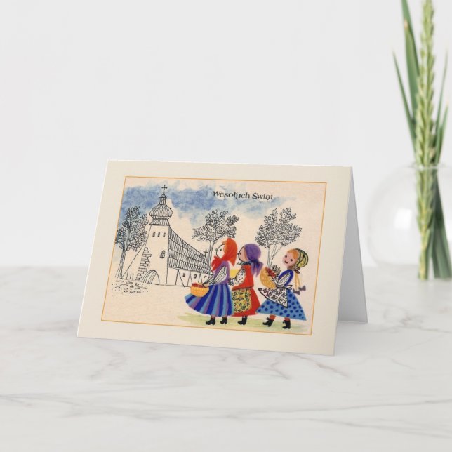 Cartão de Natal polonês de Wesołych Świąt do (Frente)