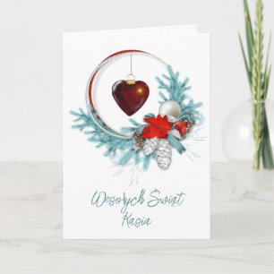 Cartão de Natal Polonês Personalizado