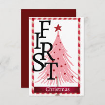 Cartão de Natal primeiro Natal