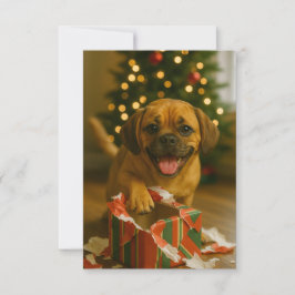 Cartão de Natal Puggle Travesso