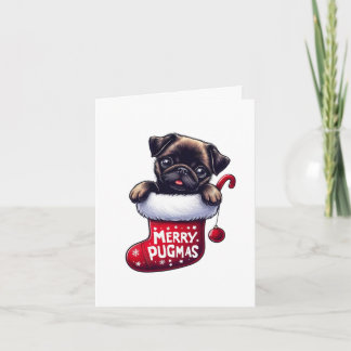 Cartão de Natal "Pugmas Feliz" bonito