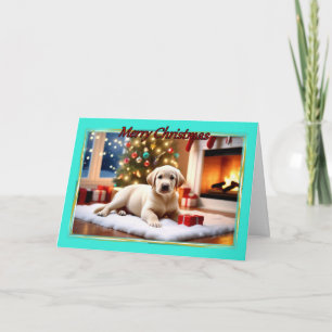 Cartão de Natal Pup do Labrador