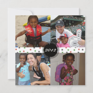 Cartão de Natal Quadrado de 5 Fotografias