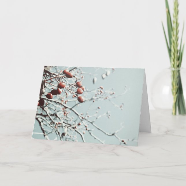 Cartão de Natal Red Berries (Frente)