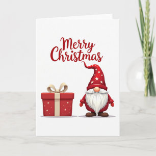 Cartão de Natal Red Gnomo