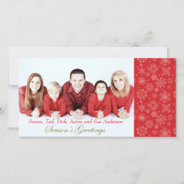 Cartão de Natal Red Snowflake