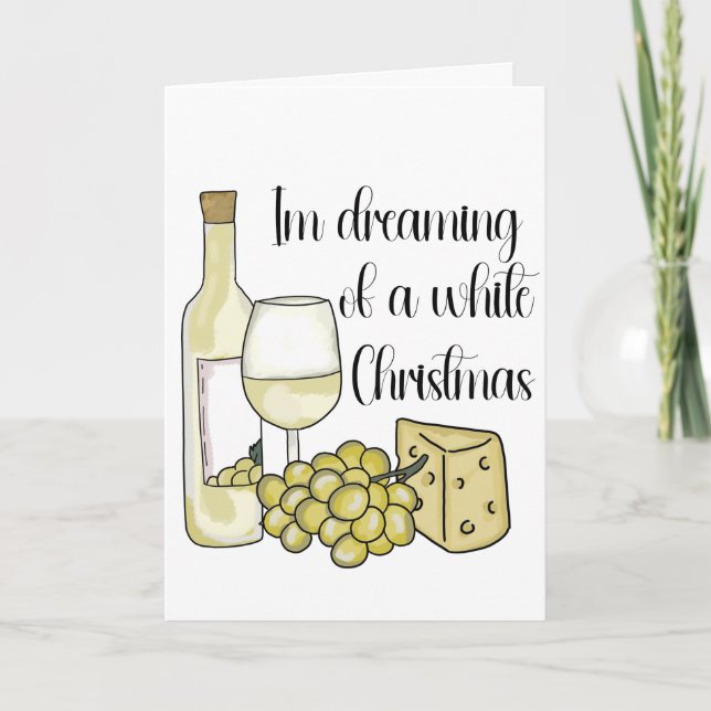 Cartão de Natal relacionado com o vinho (Frente)