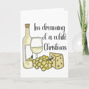 Cartão de Natal relacionado com o vinho