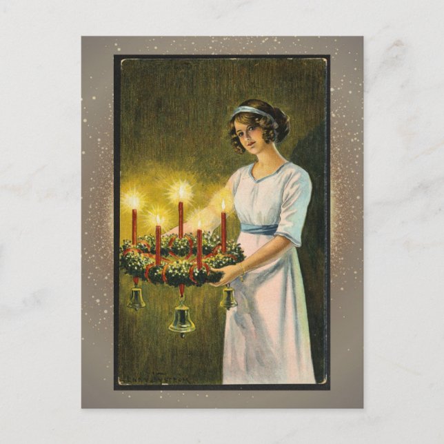 Cartão de Natal Religioso Antigo (Frente)