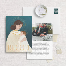 Cartão de Natal Religioso da Madona e da Criança