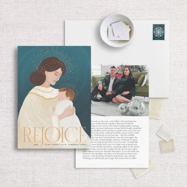 Cartão de Natal Religioso da Madona e da Criança (Criador carregado)