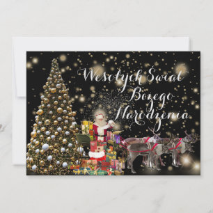 Cartão de Natal Religioso do Wesołych świąt em pol