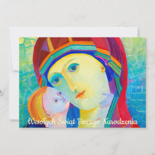 Cartão de Natal Religioso do Wesołych świąt em pol