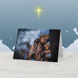 Cartão de Natal Religioso Personalizar Texto Sauda