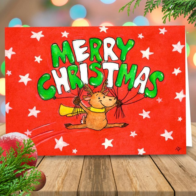 Cartão de Natal Rena de Natal  (Criador carregado)