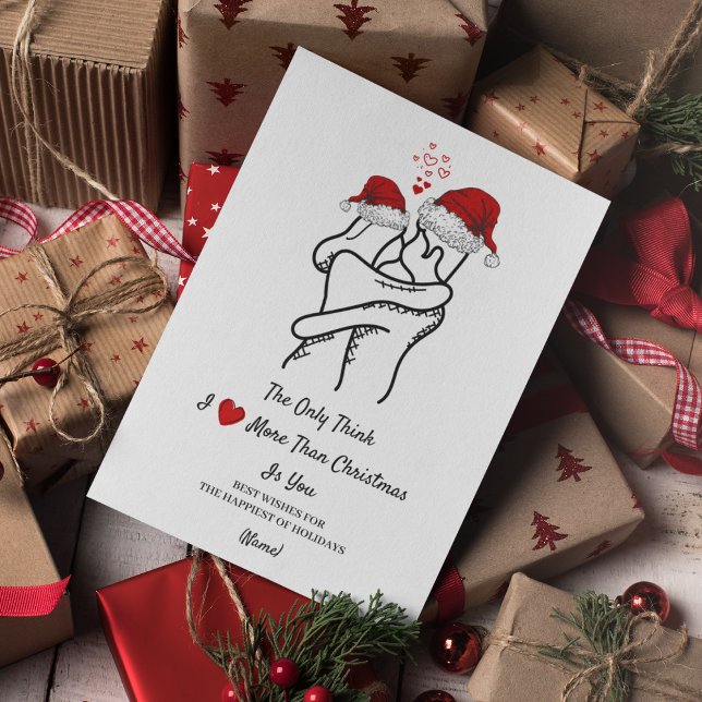 Cartão de Natal Romântico - Amor de Natal (Criador carregado)