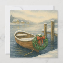 Cartão de Natal Rowboat