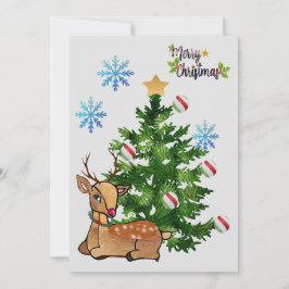 Cartão de Natal Rudolf