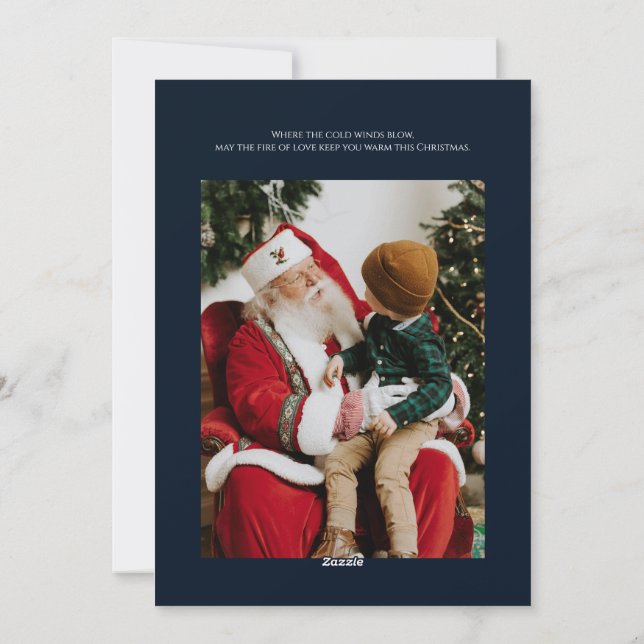 Cartão de Natal Russo de inverno (Verso)