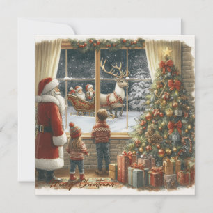 Cartão de Natal Rústico Vitoriano