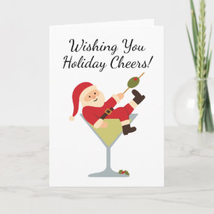 Cartão de Natal Santa Martini Holiday Cheers