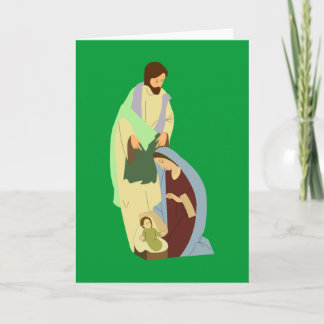 Cartão de Natal santamente da família