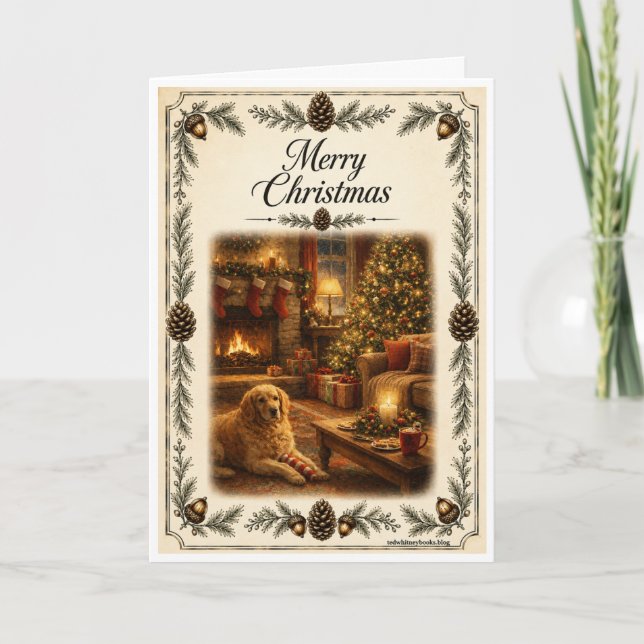 Cartão de Natal - Saudação de Cachorro (Frente)