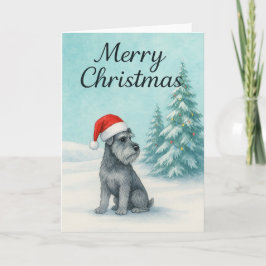 Cartão de Natal Schnauzer - Cartão de Férias