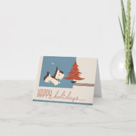 Cartão de Natal Scottie Dog de 1930