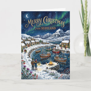 Cartão de Natal Scottish Stag Cumprimentos Mais Qu