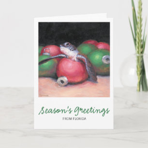 Cartão de Natal Sea Turtle Flórida