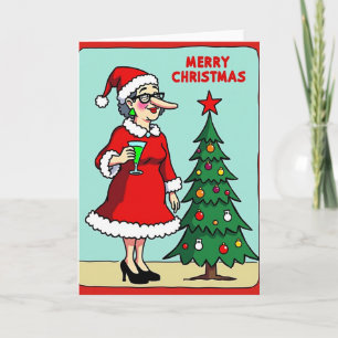 Cartão de Natal Senhora Jovial