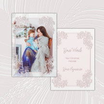 Cartão de Natal Sheinsettia Lace Blush