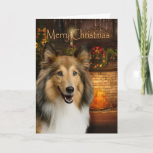 Cartão de Natal Sheltie