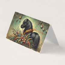 Cartão de Natal Shetland Pony