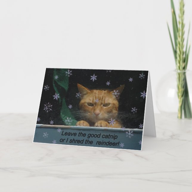 Cartão de Natal "Shred rhe Reindeer" (Frente)