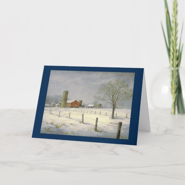 Cartão de Natal "Silent Snowfall" de Paul McGehee (Frente)